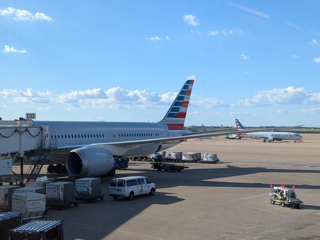 アメリカン航空　B787　ニューヨーク