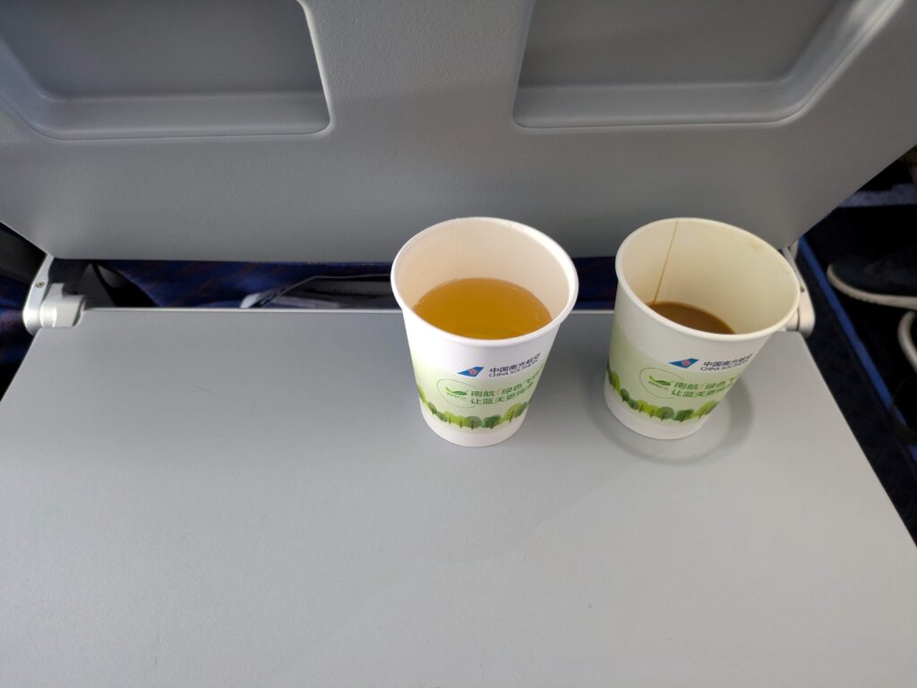 中国南方航空 機内食 ドリンク
